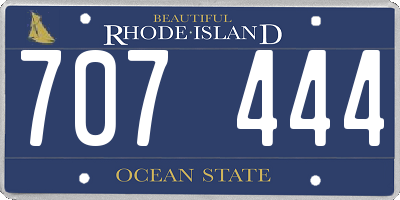 RI license plate 707444