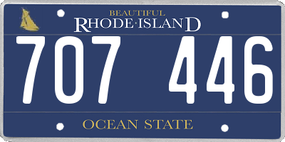 RI license plate 707446