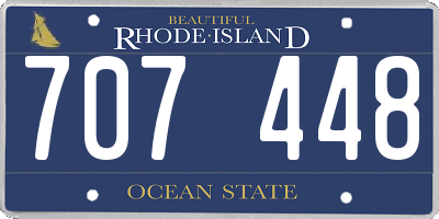 RI license plate 707448