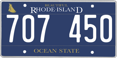 RI license plate 707450
