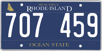 RI license plate 707459