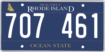 RI license plate 707461