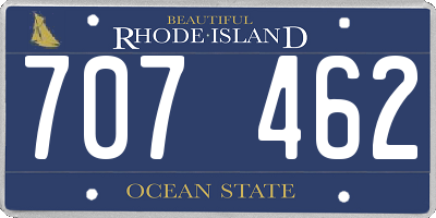 RI license plate 707462