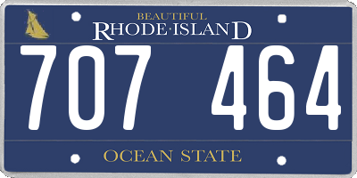 RI license plate 707464