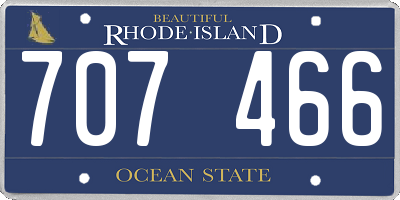 RI license plate 707466