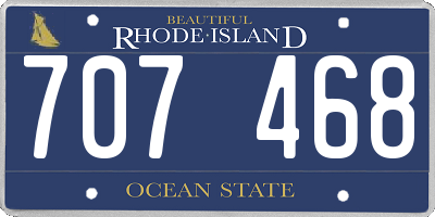 RI license plate 707468