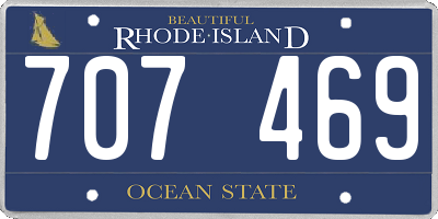 RI license plate 707469