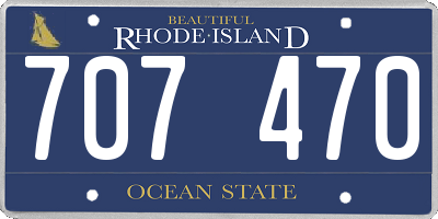 RI license plate 707470