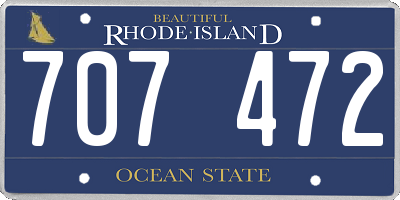 RI license plate 707472