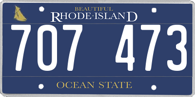 RI license plate 707473