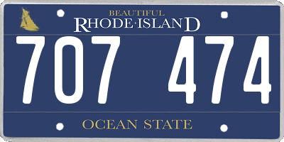 RI license plate 707474