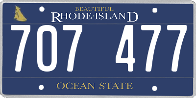 RI license plate 707477