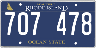 RI license plate 707478
