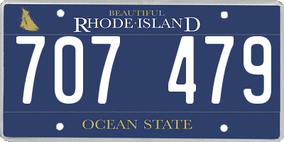 RI license plate 707479