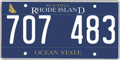 RI license plate 707483