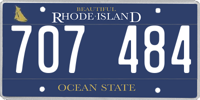 RI license plate 707484