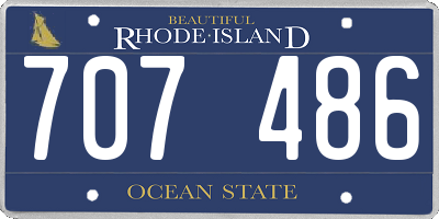 RI license plate 707486