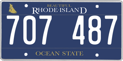 RI license plate 707487