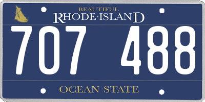 RI license plate 707488