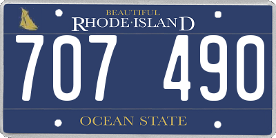 RI license plate 707490