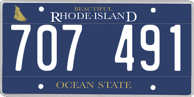 RI license plate 707491