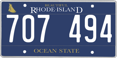RI license plate 707494