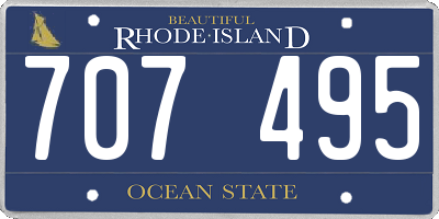 RI license plate 707495
