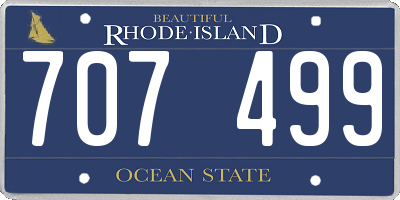 RI license plate 707499