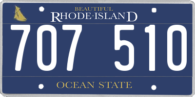 RI license plate 707510