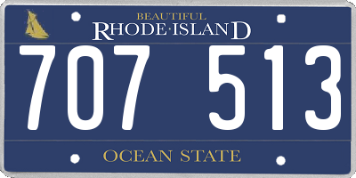 RI license plate 707513