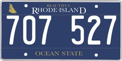 RI license plate 707527