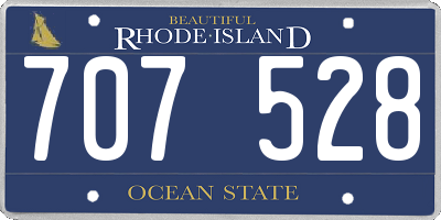 RI license plate 707528