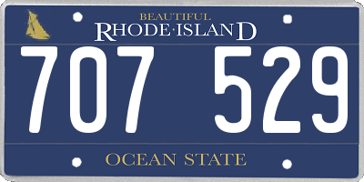 RI license plate 707529