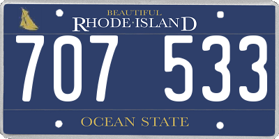 RI license plate 707533