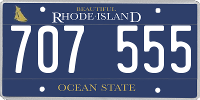RI license plate 707555