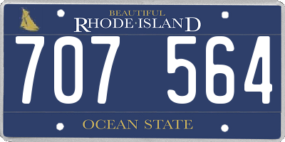 RI license plate 707564