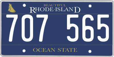 RI license plate 707565