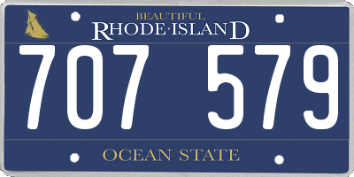 RI license plate 707579