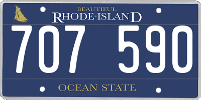 RI license plate 707590