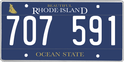RI license plate 707591