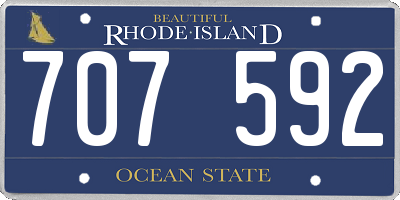 RI license plate 707592