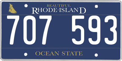 RI license plate 707593