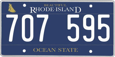 RI license plate 707595