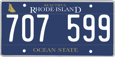 RI license plate 707599