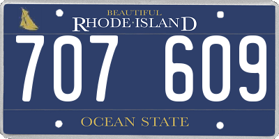 RI license plate 707609