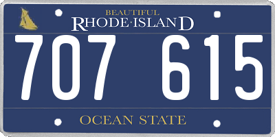 RI license plate 707615