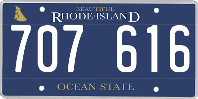 RI license plate 707616