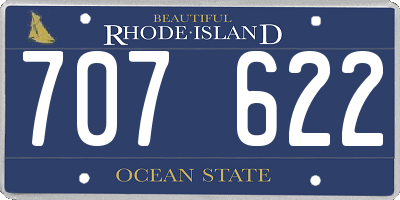 RI license plate 707622