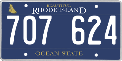 RI license plate 707624