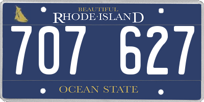RI license plate 707627